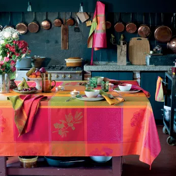 Tischdecke reine baumwolle beschichtet jacquard-muster mehrfarbig Mille tutti frutti sangria