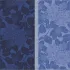 Napkin pure organic cotton jacquard pattern blue Hortensias bleu