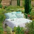 Housse de couette pur coton bio imprimé multicolore Jardin vagabond printemps