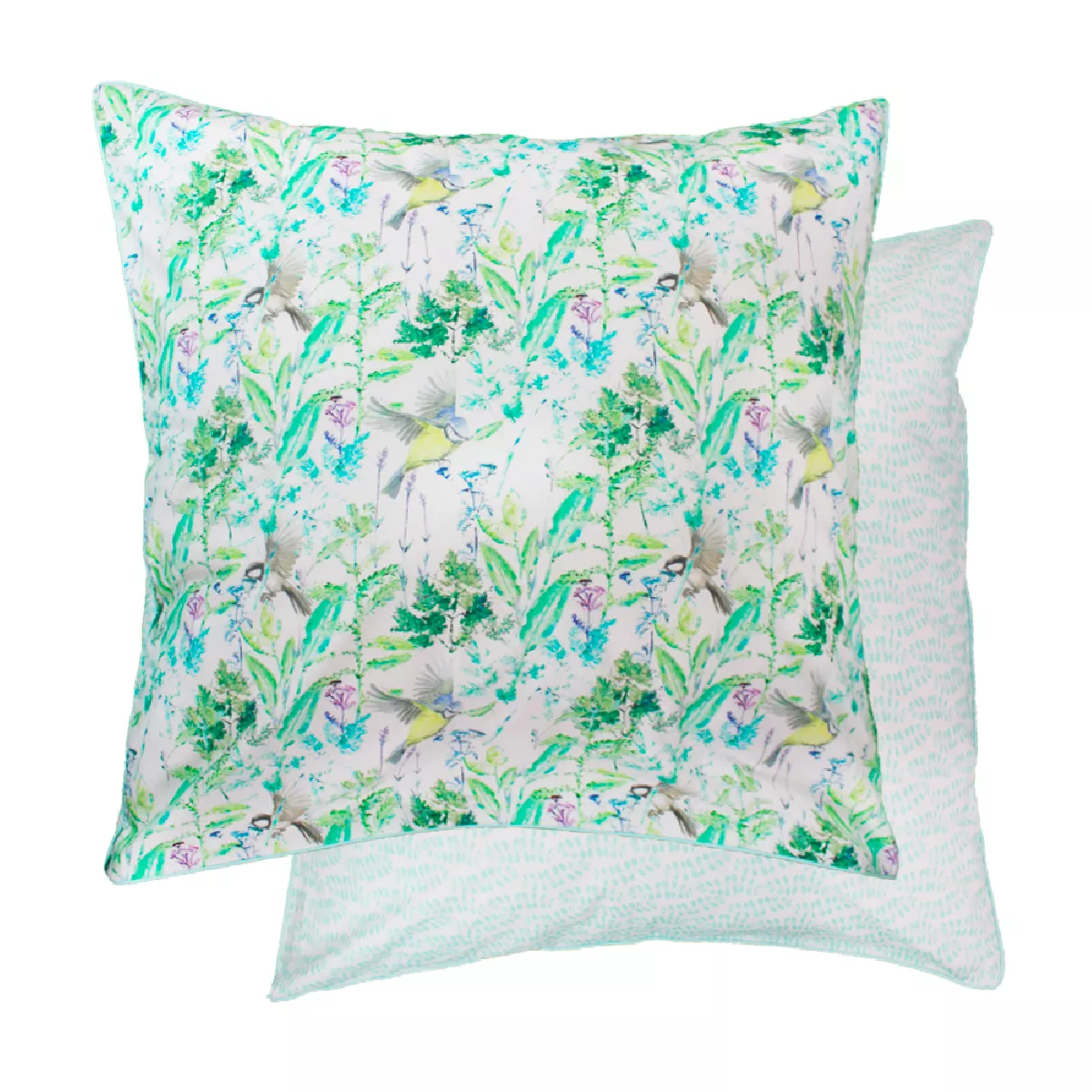 Pillowcase pure organic cotton printed multicolor Jardin vagabond printemps
