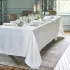 Tischdecke reine baumwolle jacquard-muster weiß Beauregard blanc