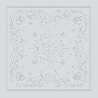 Serviette pur coton motif jacquard blanc Eloise diamant