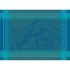 Tischset reine baumwolle fleckenschutz jacquard-muster blau Isaphire emeraude