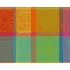 Set pur coton motif jacquard multicolore orange Mille wax creole