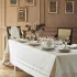 Nappe coton mélangé antitache motif jacquard blanc Galerie des glaces vermeil