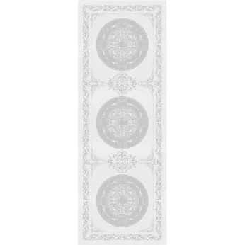 Tischläufer reine baumwolle fleckenschutz jacquard-muster weiß Comtesse blanc