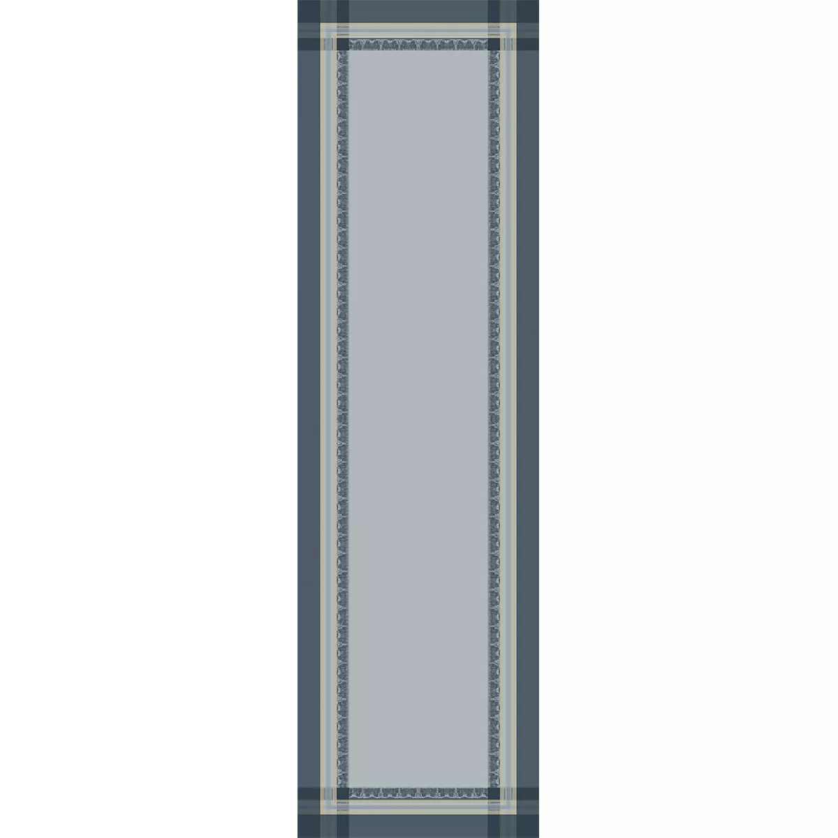 Chemin de table coton mélangé antitache motif jacquard gris anthracite Galerie des glaces argent
