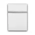 Drap plat satin de coton jeu d'unis blanc Palais chic gris