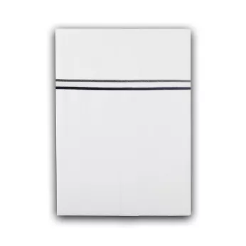 Bettlaken baumwollsatin unis weiß Palais chic gris