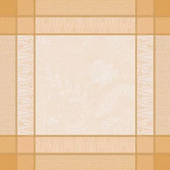 Serviette coton mélangé motif jacquard ivoire or Persina or