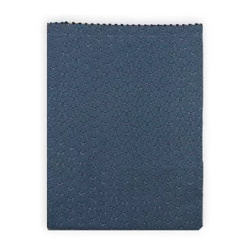 Flat sheet cotton percale printed blue grey Osaka givre
