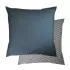 Taie d'oreiller percale de coton imprimé bleu gris Osaka givre