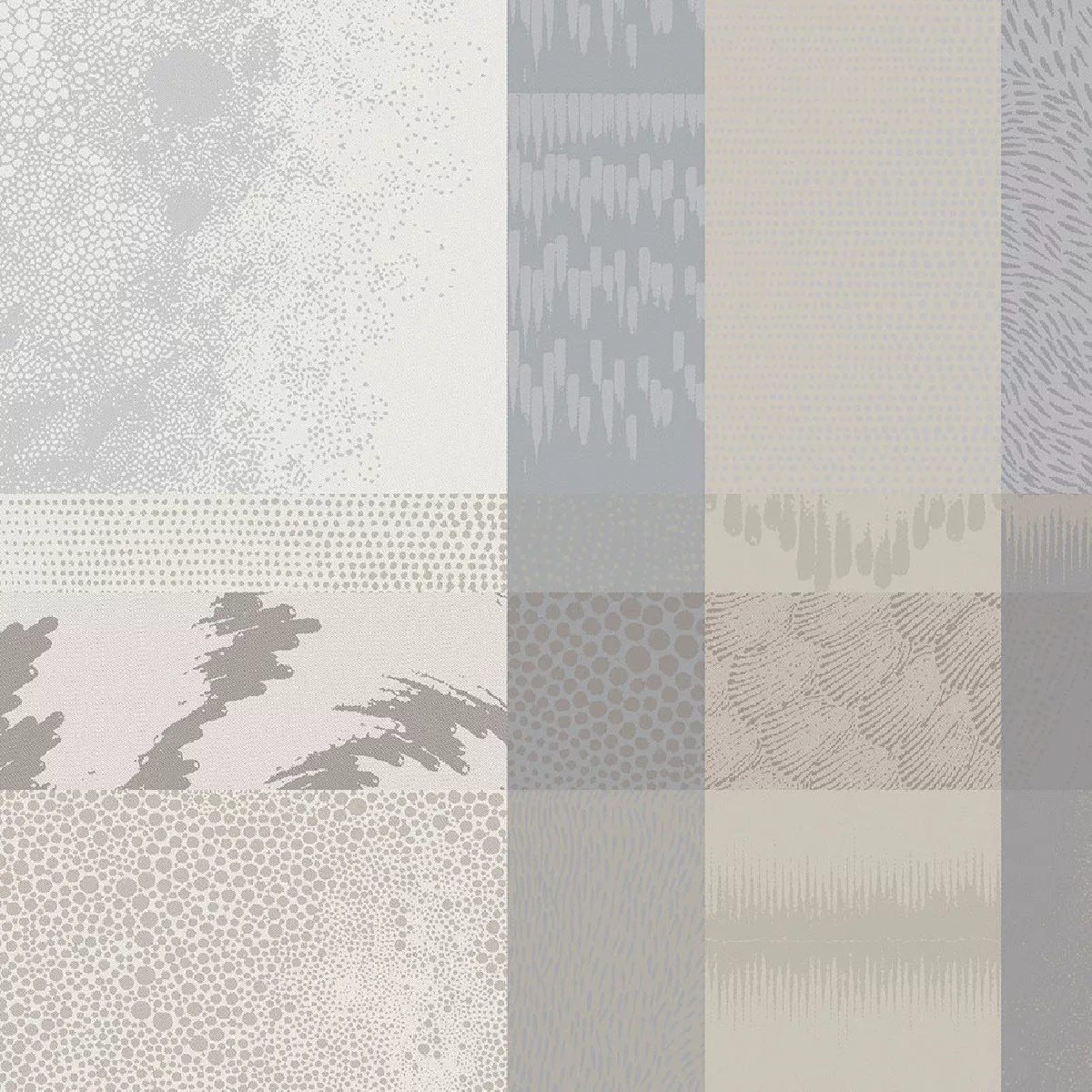 Serviette pur coton motif jacquard beige gris Mille matieres vapeur