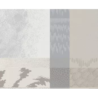Tischset reine baumwolle jacquard-muster grau beige Mille matieres vapeur