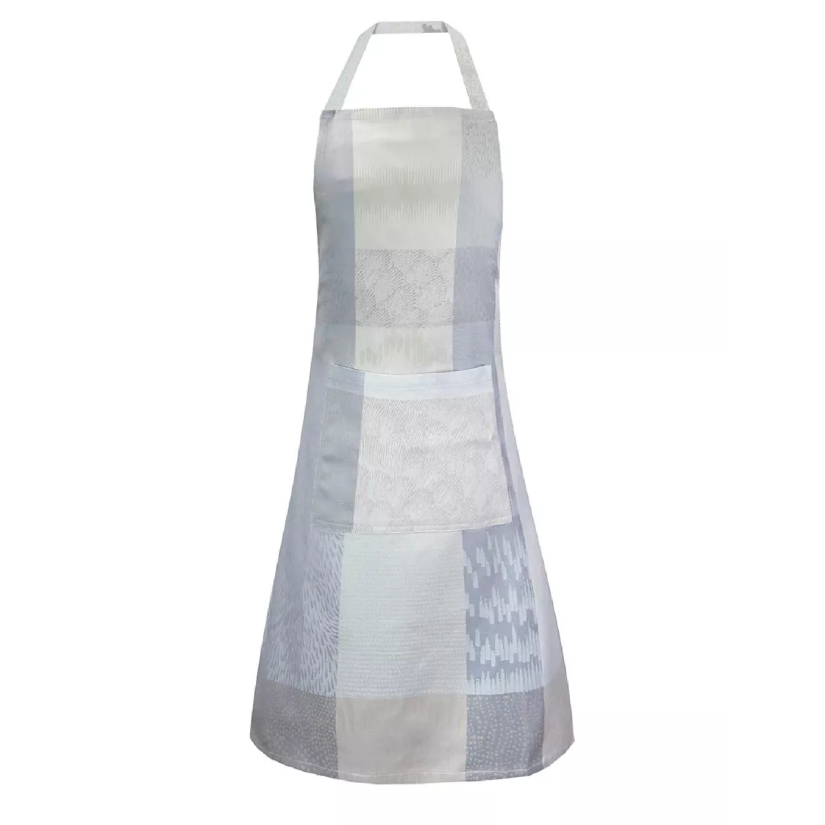 Schürze reine baumwolle beschichtet jacquard-muster beige grau Mille matieres vapeur