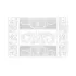 Table set pure organic cotton stain repellent jacquard pattern white Alexandrine neige