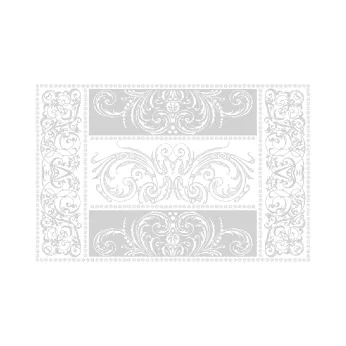 Tischset reine bio-baumwolle fleckenschutz jacquard-muster weiß Alexandrine neige