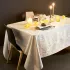 Tischdecke reine baumwolle beschichtet jacquard-muster beige Mille isaphire parchemin