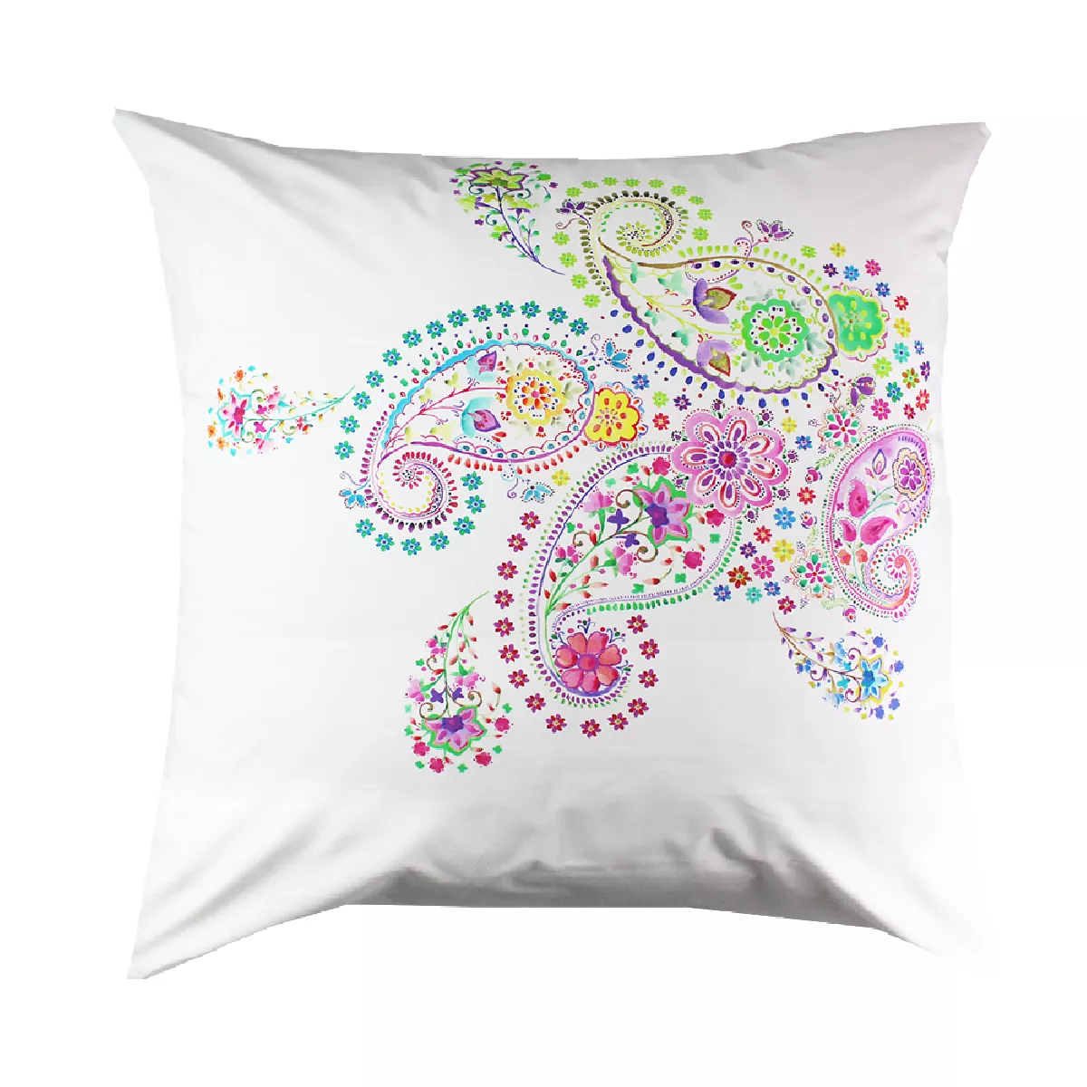 Pillowcase cotton percale printed multicolor Delhi festival