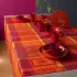 Tischdecke reine baumwolle jacquard-muster orange rot Mille wax ketchup