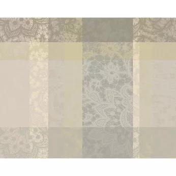 Set pur coton motif jacquard beige Mille dentelles naturel