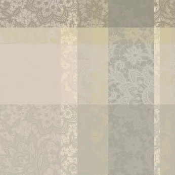 Serviette pur coton motif jacquard beige Mille dentelles naturel