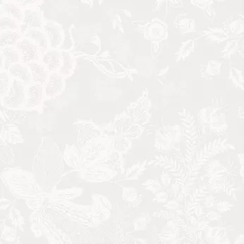 Serviette lin & coton antitache motif jacquard blanc Mille giverny blanc