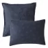 Taie d'oreiller satin de coton imprimé bleu Marronniers bleu