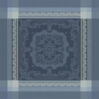 Serviette reine baumwolle jacquard-muster grau Fontainebleau gris