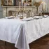 Tablecloth 100% cotton jacquard pattern white Mille isaphire blanc