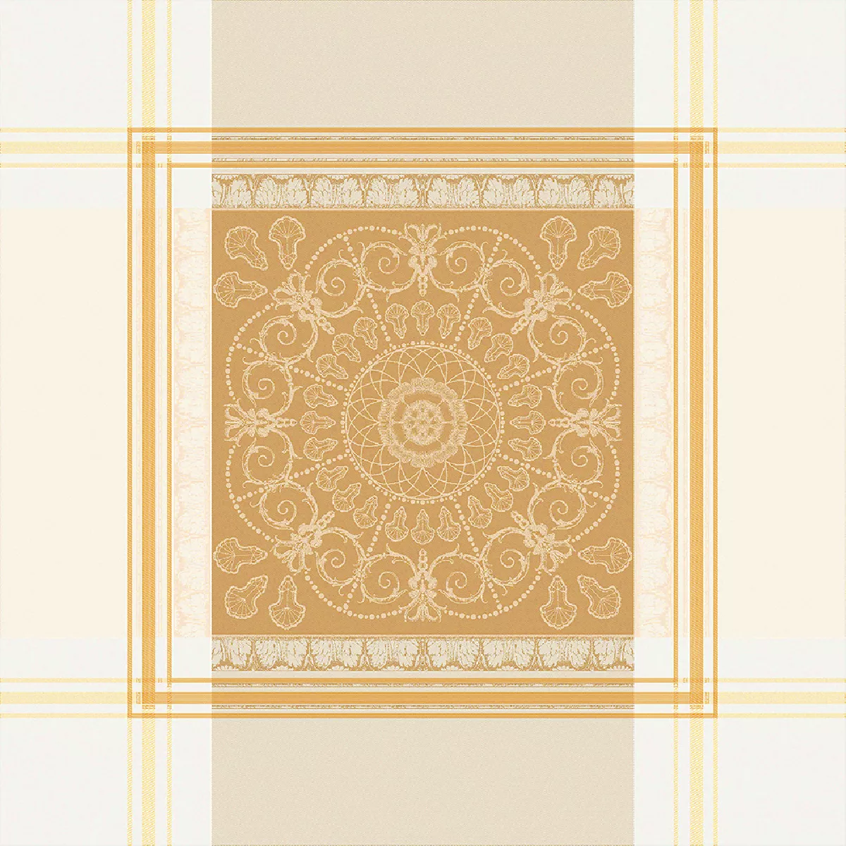 Serviette baumwollmischung jacquard-muster gold Galerie royale reflets d or