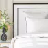 Duvet cover cotton sateen plain set white Suite grand luxe bleu