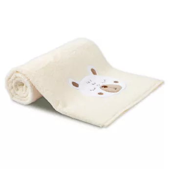 Shower towel children 100% cotton 500 gsm embroidered beige brown Petit ours angora
