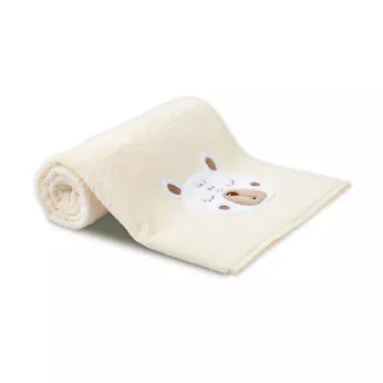 Serviette eponge enfant pur coton 500 g/m² brodé beige Petit ours angora