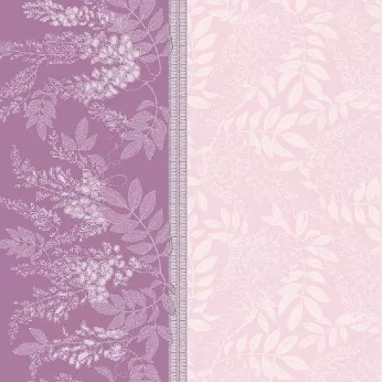 Napkin 100% cotton jacquard pattern purple Glycines parme