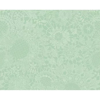 Set pur coton enduit motif jacquard vert Mille guipures jade