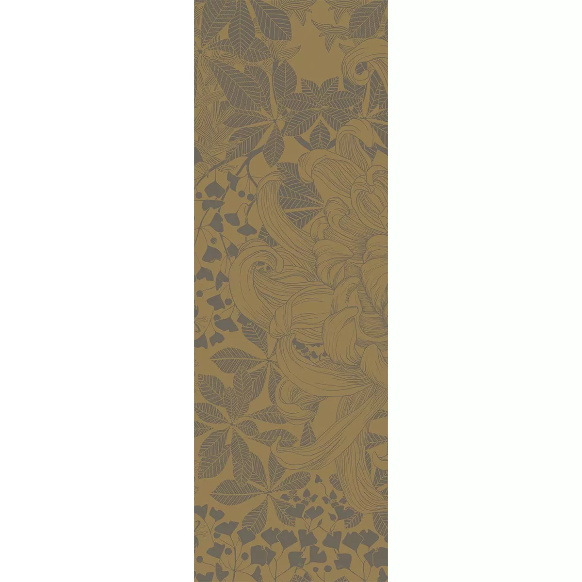 Chemin de table pur coton antitache motif jacquard or Super nature or pale