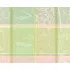 Table set 100% cotton jacquard pattern pink green Mille printemps eclosion