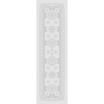 Chemin de table pur coton antitache motif jacquard blanc Eloise diamant