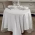 Linge de table pur coton motif jacquard blanc Comtesse blanc