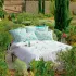 Parure de lit pur coton bio imprimé multicolore Jardin vagabond printemps