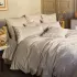 Bed set 100% cotton prewashed tissé teint brodé beige Brise d'ete naturel