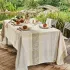 Tischwäsche set reine baumwolle jacquard-muster beige Mille dentelles naturel