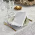 Table linen set 100% cotton coated jacquard pattern white Mille isaphire blanc