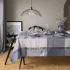 Tischwäsche set reine baumwolle jacquard-muster blau grau Mille matieres orage