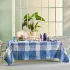 Tischwäsche set reine baumwolle jacquard-muster blau Mille rameaux bleu