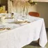 Tischwäsche set halbleinen fleckenschutz jacquard-muster weiß Mille giverny blanc