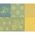 Table set 100% cotton jacquard pattern yellow green Mille parfums limoni