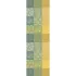 Chemin de table pur coton motif jacquard jaune vert Mille parfums limoni