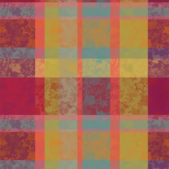 Custom made tablecloth 100% cotton jacquard pattern burgundy orange Mille sous bois automne